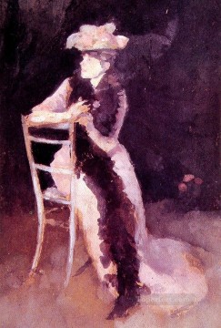  Rosa Pintura al %C3%B3leo - Retrato rosa y plateado de la señora Whibley James Abbott McNeill Whistler